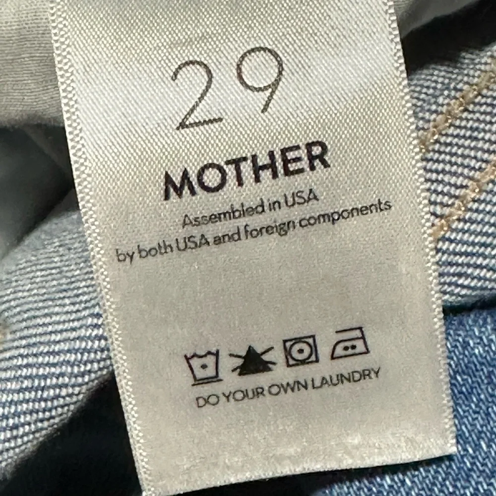 MOTHER The Rambler Zip Flood Read Between the Lines Size 29